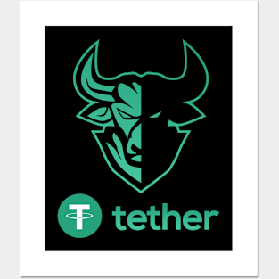 tether coin Crypto coin Crytopcurrency Posters and Art